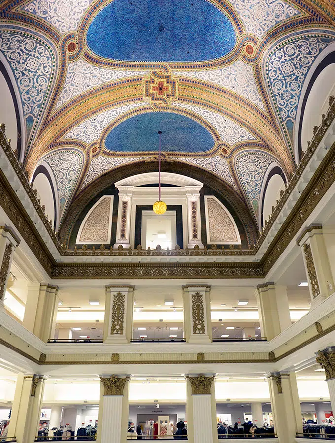 Macy’s Tiffany Dome Ceiling - Tiffany Glass at Macy's Department Store Chicago