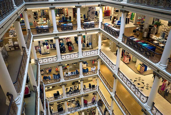 The many levels of Macy's in Chicago