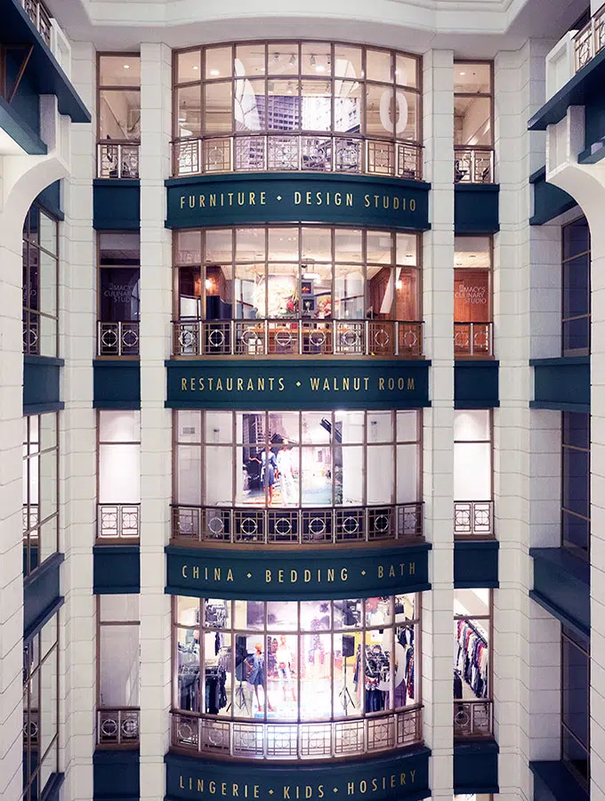 The neo-Renaissance style Marshall Field’s Building