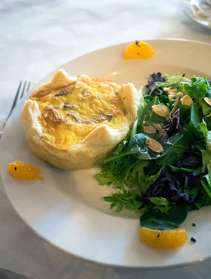 Lunch Quiche at the Walnut Room in Macy's Chicago