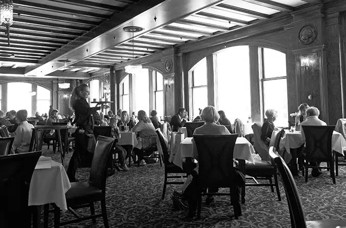 Lunch time at the Walnut Room Chicago