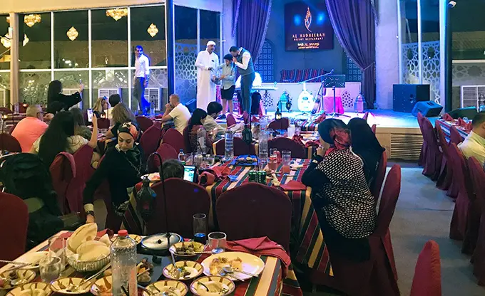 Cultural entertainment at Al Hadheerah Desert Restaurant Dubai