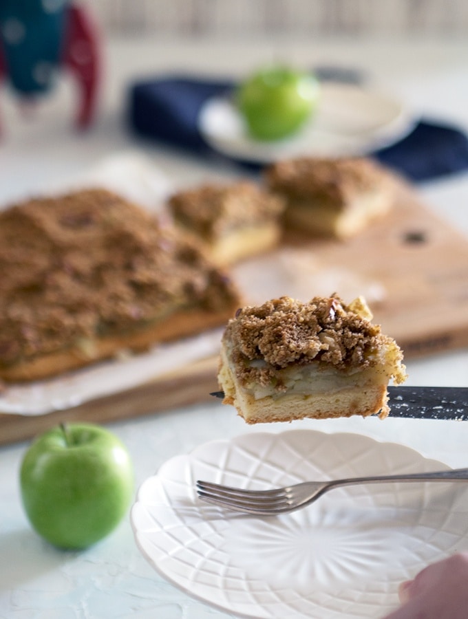 A great slice for picnics, Apple Walnut Crumble Slice