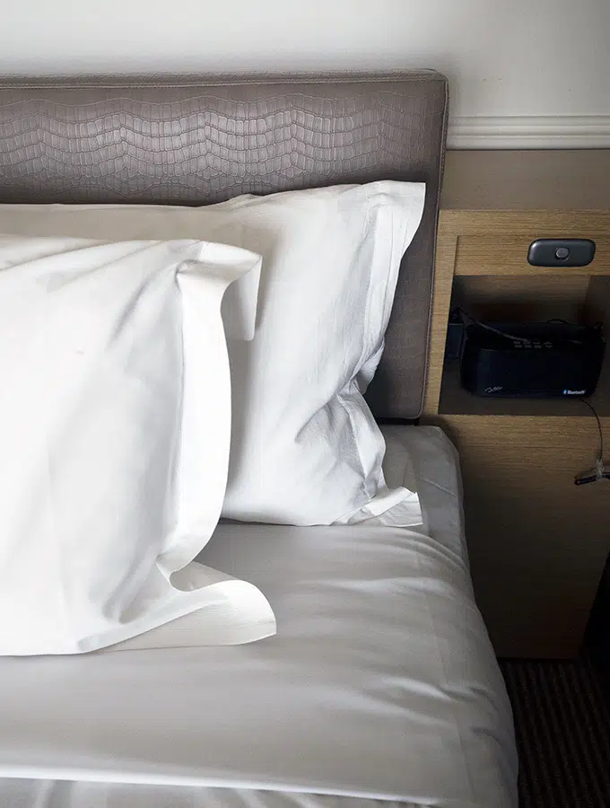 What are the pillows like at the Crowne Plaza Hotel in Terrigal Central Coast NSW