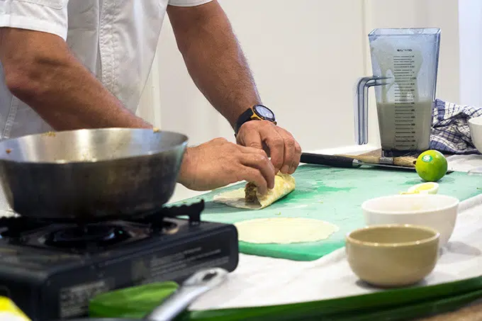 How to stuff and fold a pancake - Taste of Sri Lanka with Peter Kuruvita