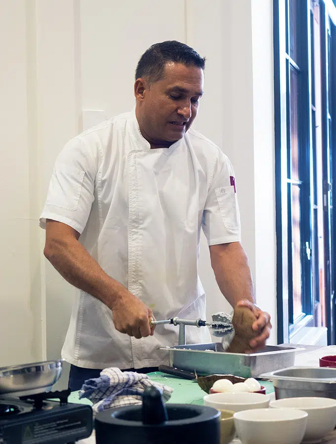 How to grate fresh coconut - Taste of Sri Lanka with Peter Kuruvita Dinner