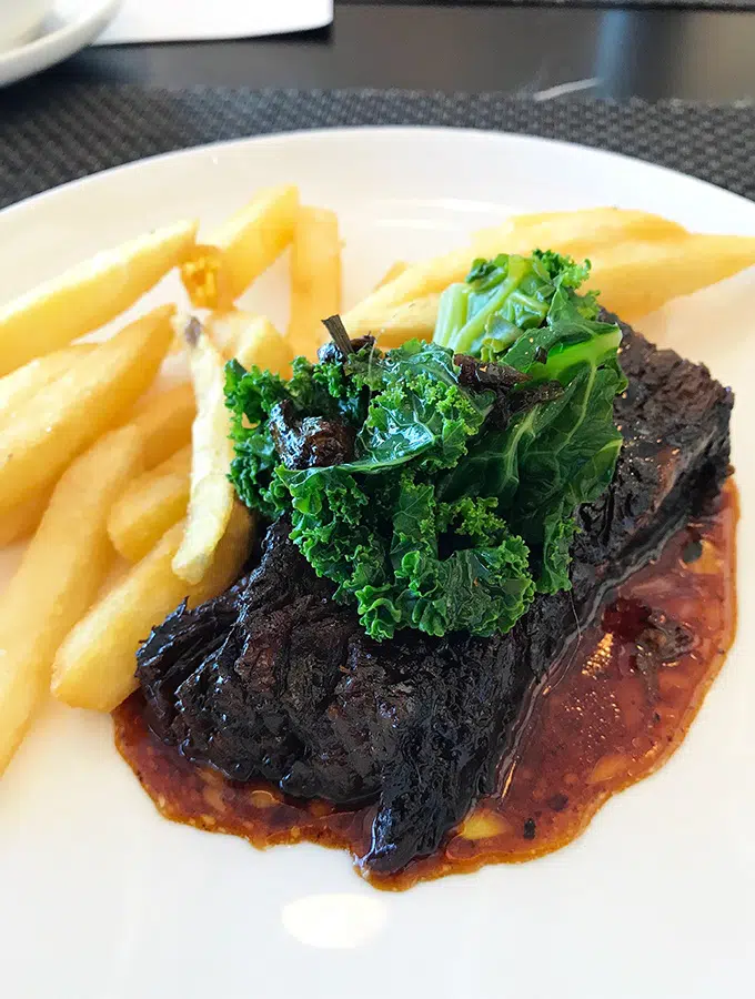 Qantas First Class Lounge Sydney - Slow cooked beef brisket
