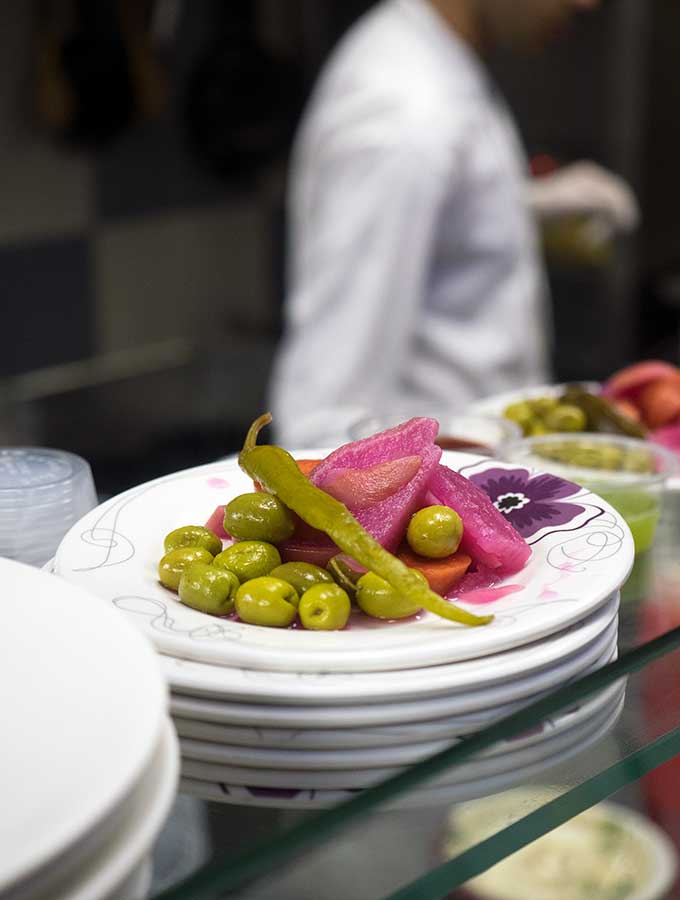 Pickles being plated