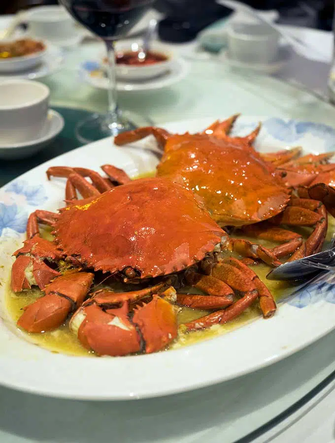 macanese cuisine small steamed mud crabs