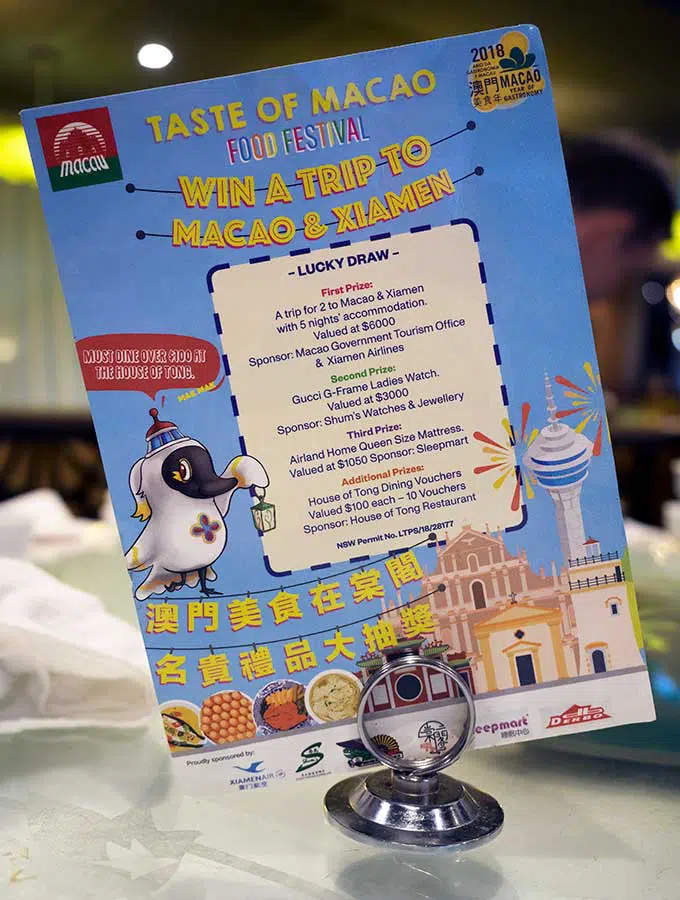 Macanese Cuisine Sydney - Taste of Macao Food Month