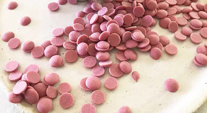 pink callets on a plate