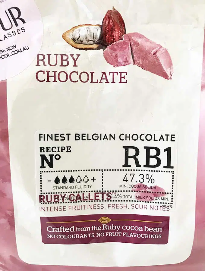 front image of a 2kg packet of RBI ruby callets