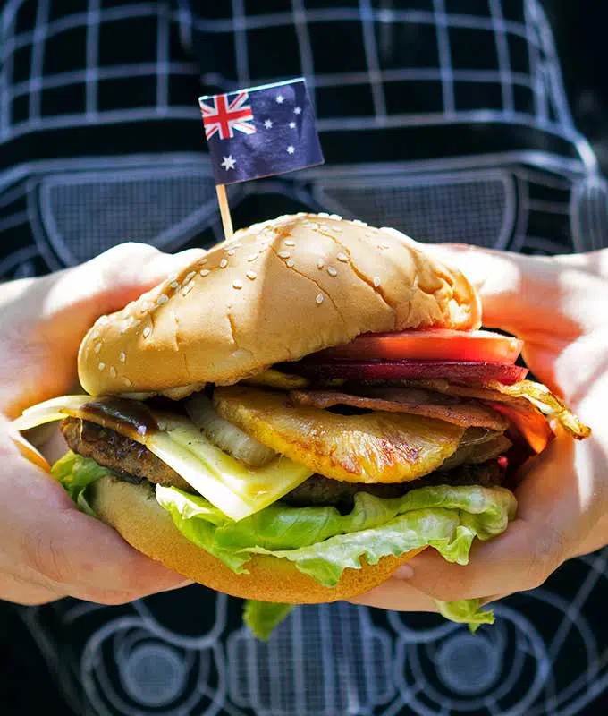 aussie burger with the lot