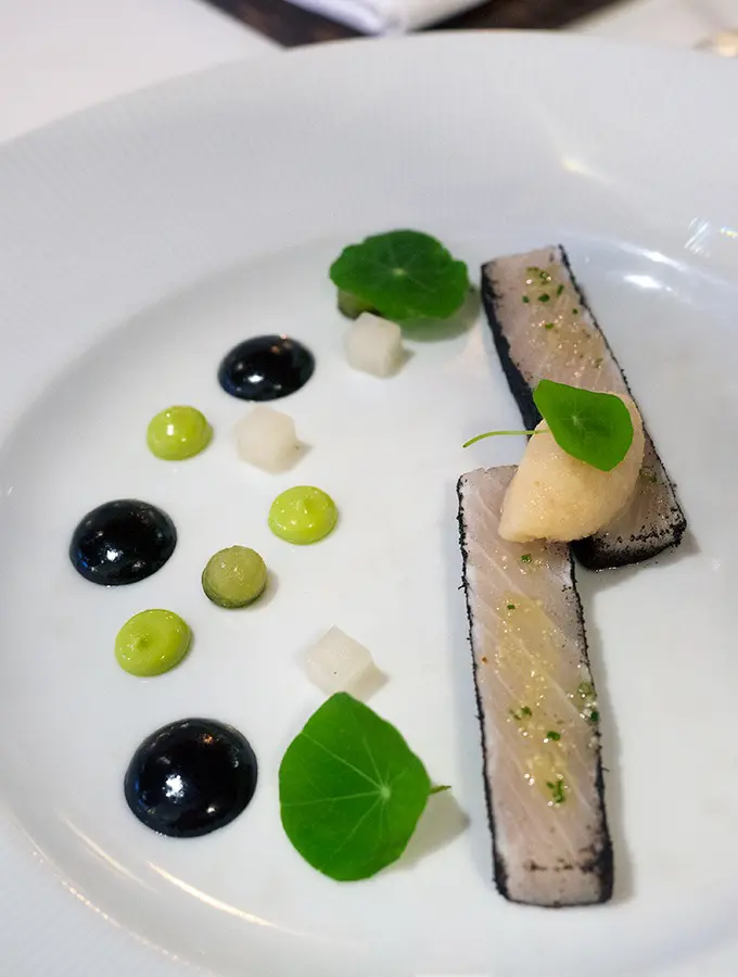 Yellowtail kingfish, apple & miso sorbet