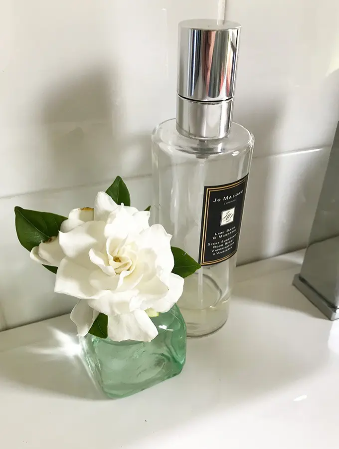 flower and room freshener in the bathroom of the dog house port maquarie