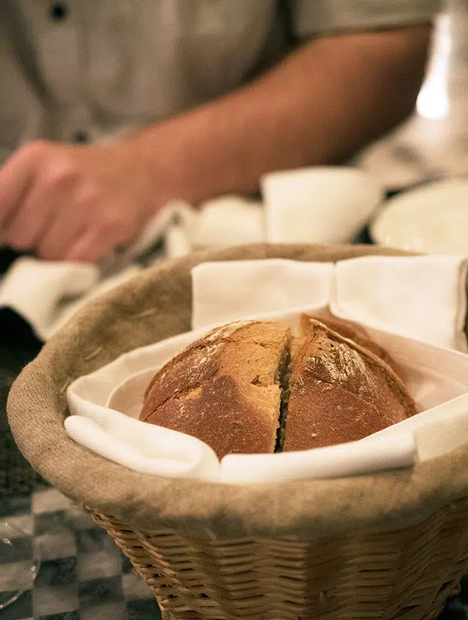 basket with bread