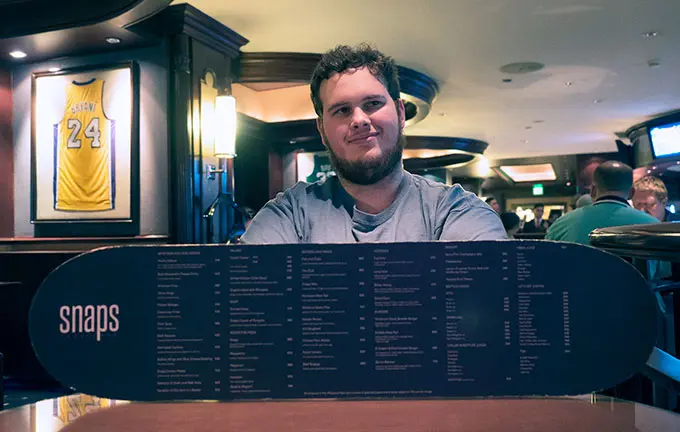 menu on a skatboard plank at Sofitel Philippine Plaza Manila