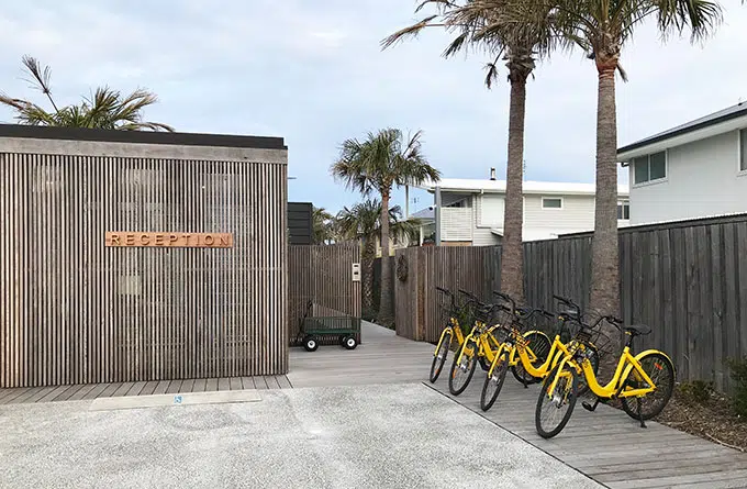 bikes for hire outside bagalay luxury villas reception