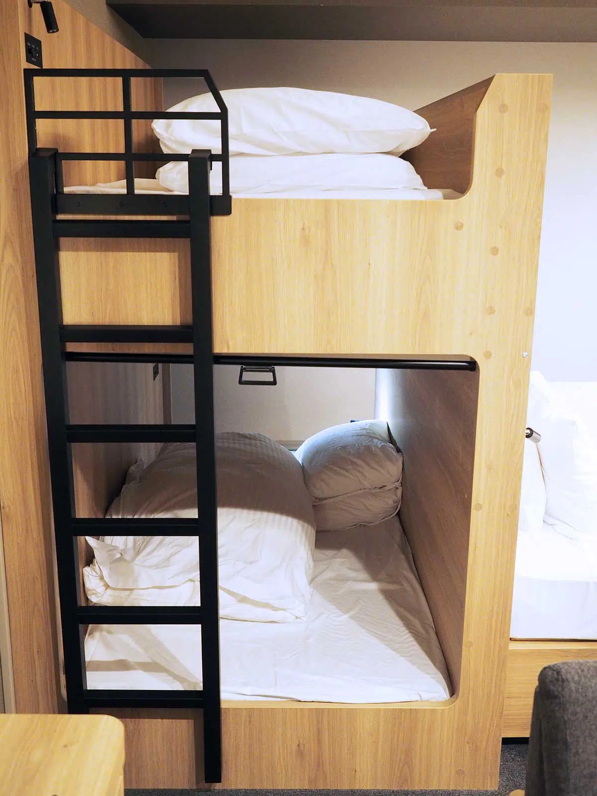 bunk beds with ladder