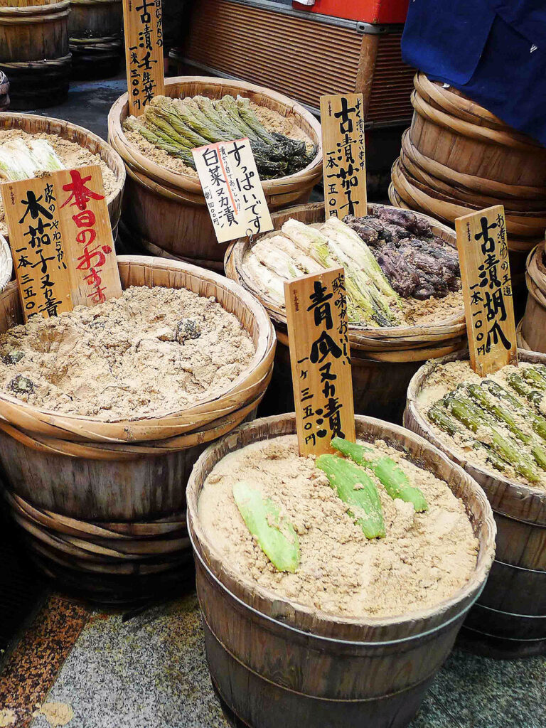 pickles in wooden tubs