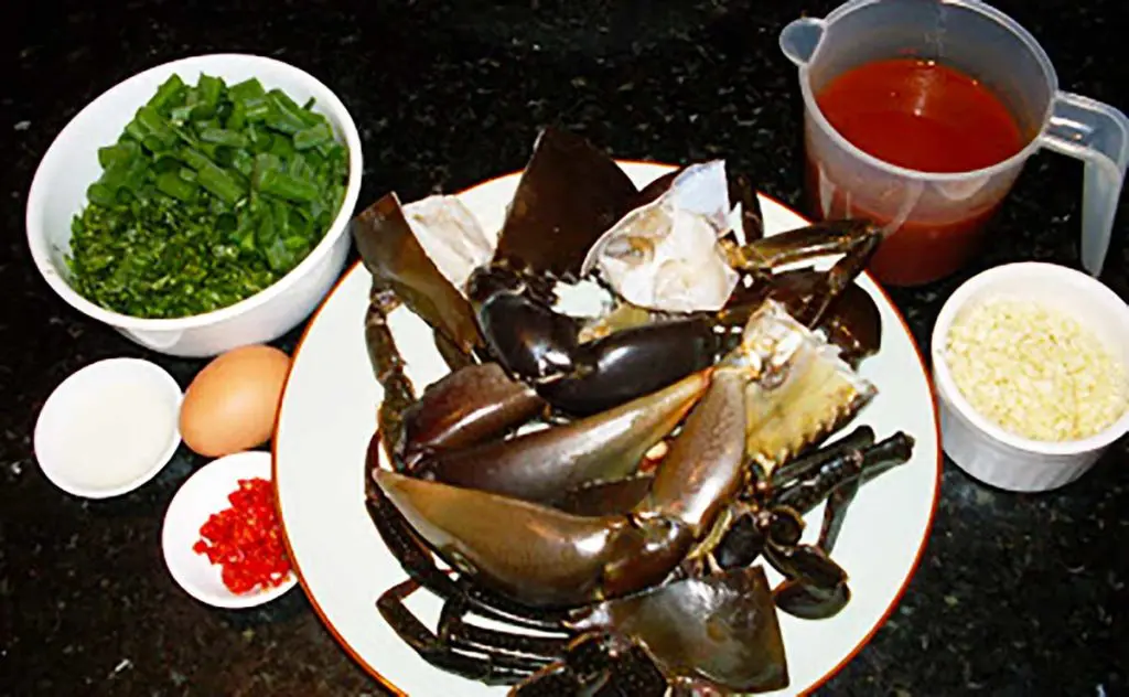 ingredients for chilli mud crab