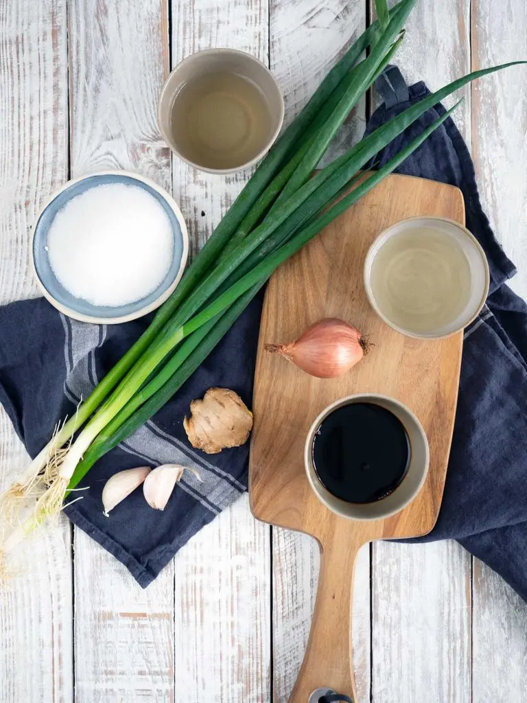 ingredients for chashu braising liquid