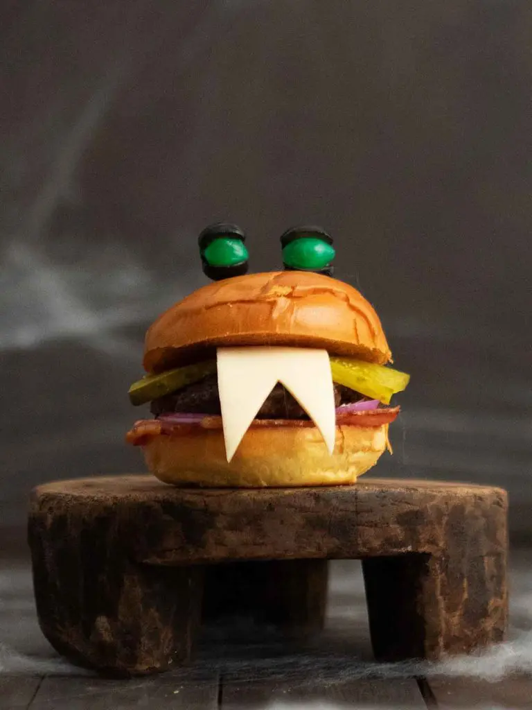 close up of burger