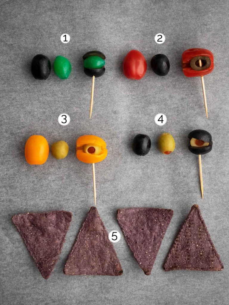 showing how to put together monster eyeballs