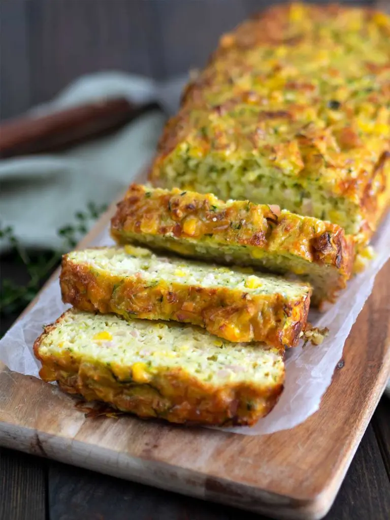 zucchini slice sliced on a wooden board