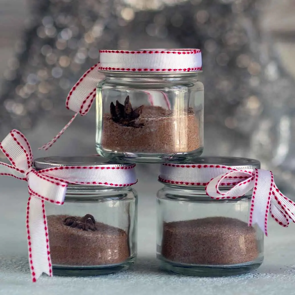 Christmas sugar in jars