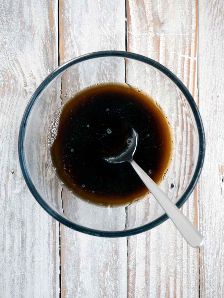 ingredients in a small glass bowl with spoon
