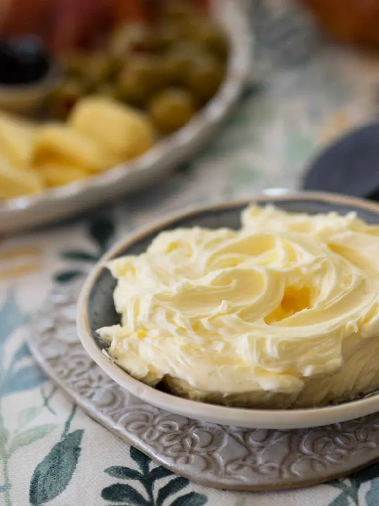 smoked butter in a serving dish