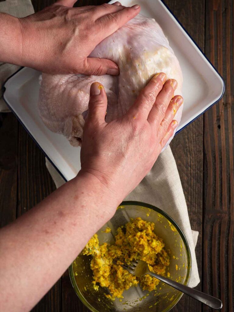 smoothing butter under the skin