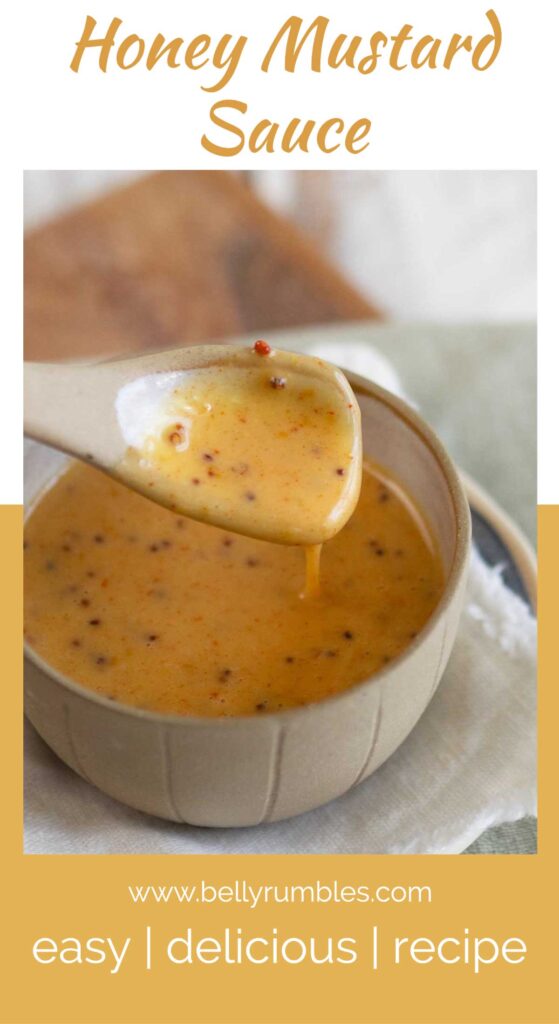 pinterest pin for honey mustard dressing recipe