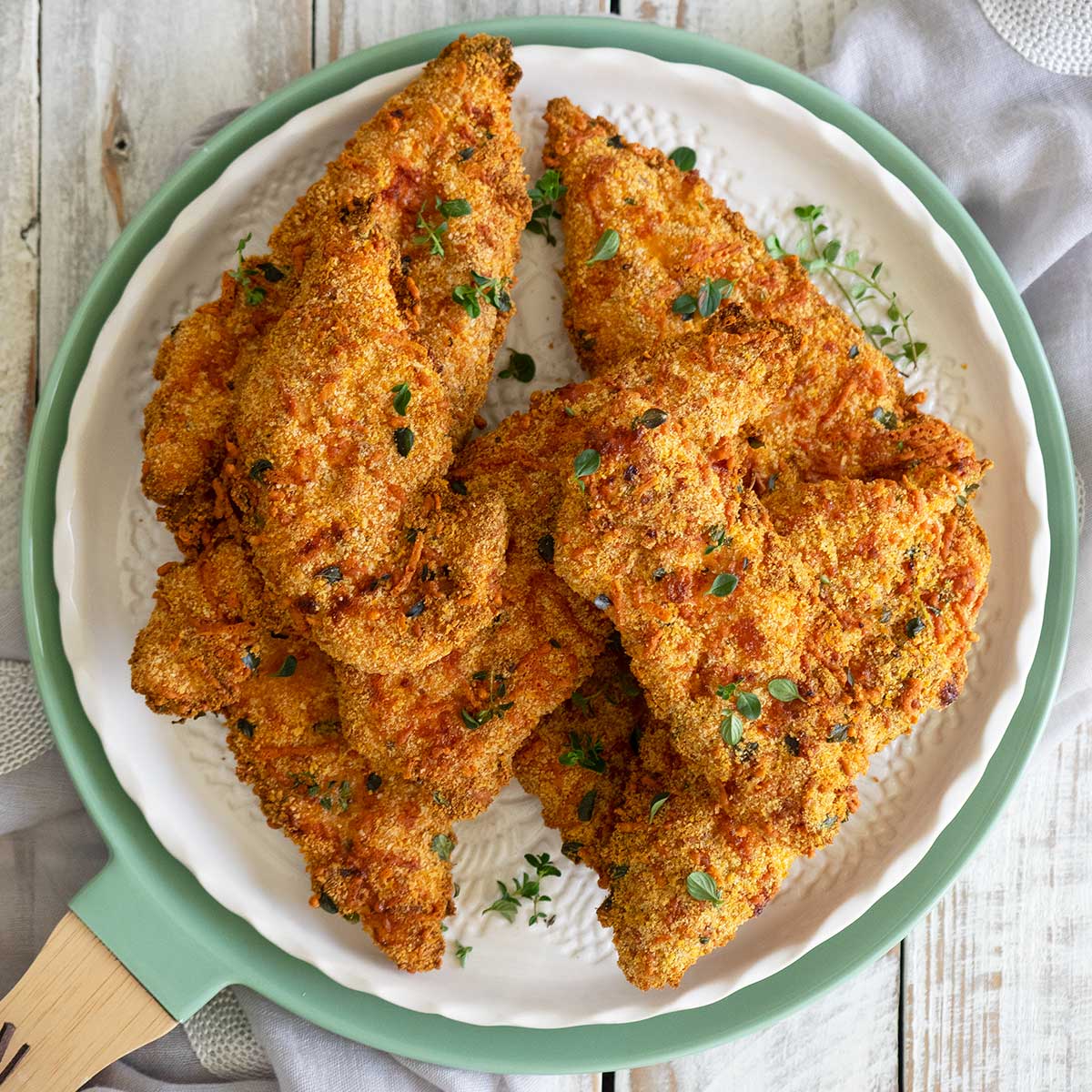 Crumbed Chicken Tenderloins (Air Fried) Recipe