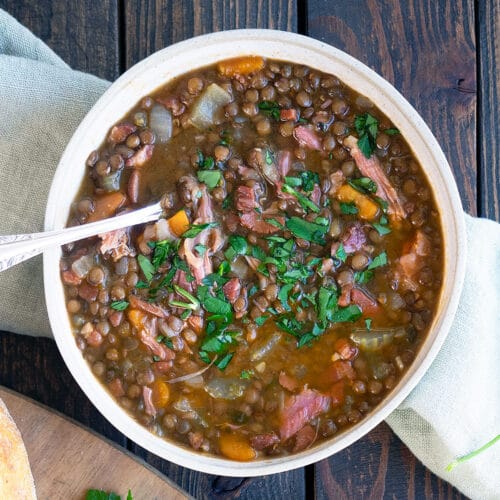 Lentil soup with deals ham