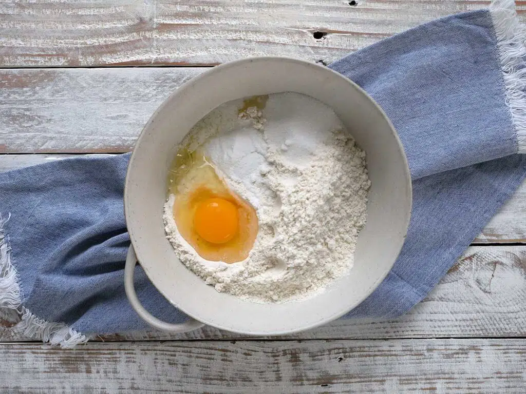 batter ingredients in a bowl