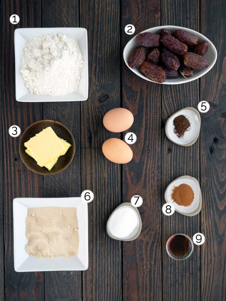 date donut ingredients