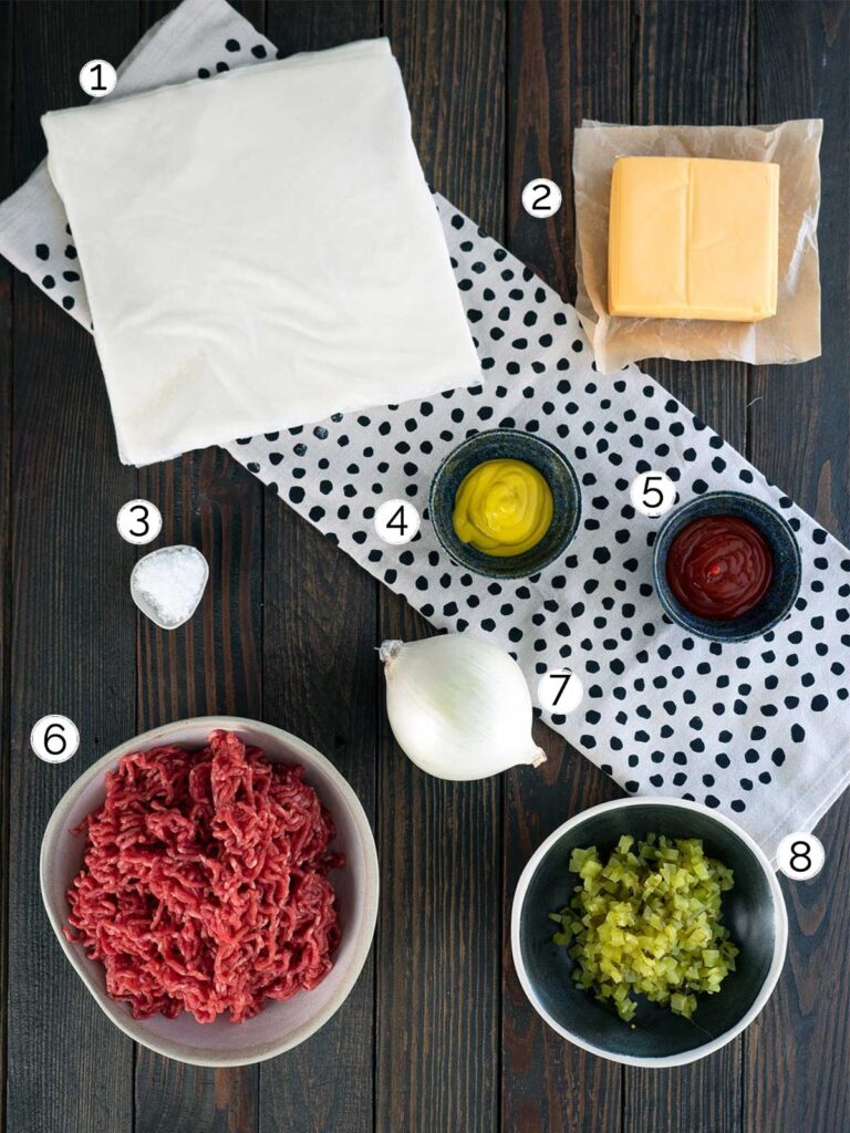 cheeseburger spring roll ingredients