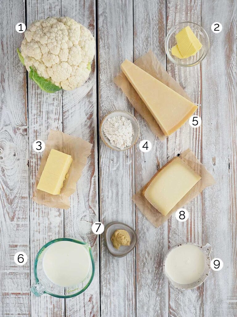 cheesy cauliflower ingredients