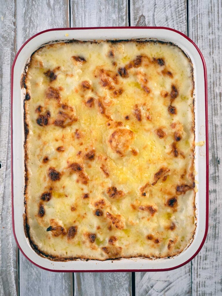 completed recipe out of the oven