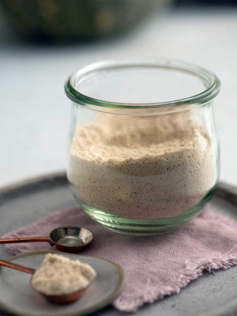 finished recipe in a glass jar
