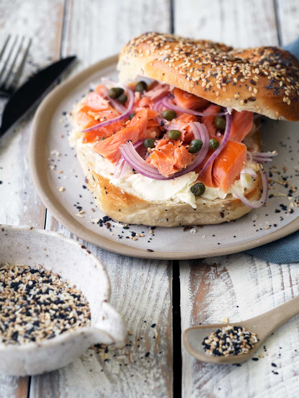 Everything But The Bagel Seasoning Belly Rumbles   Homemade Everything Bagel 