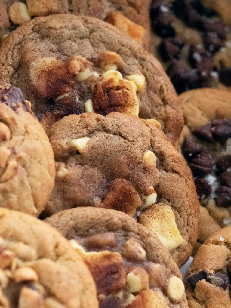 the baked box cookies close up of cookies