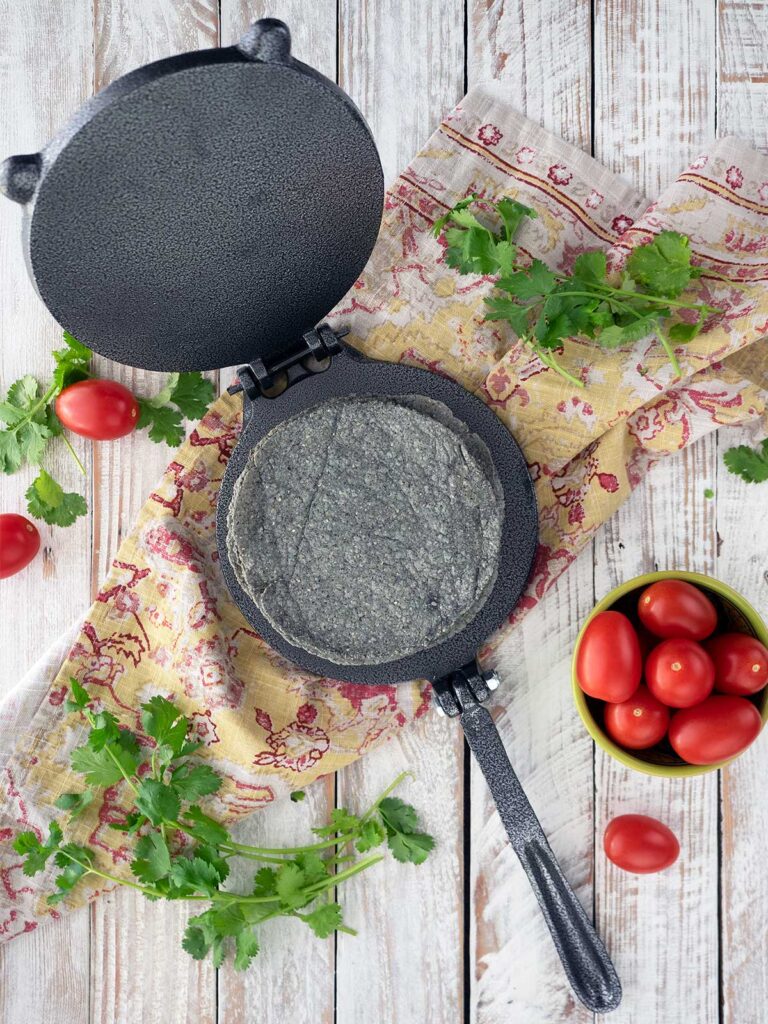 cooked and ready to serve vegan tortillas