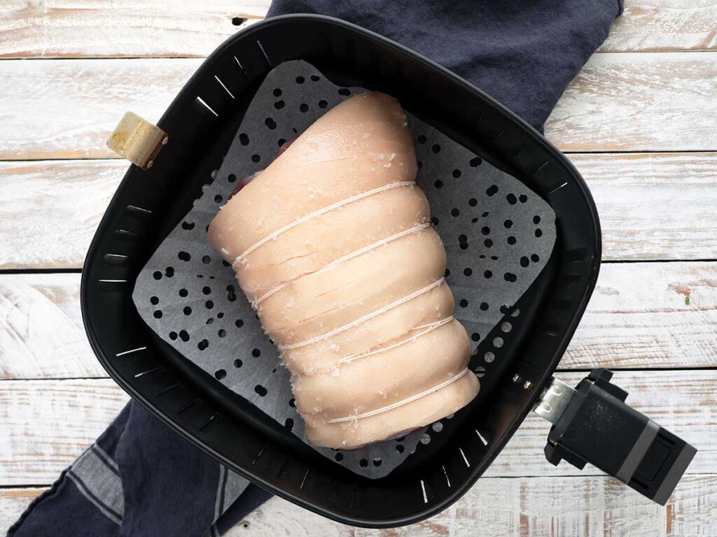 pork loin in air fryer basket