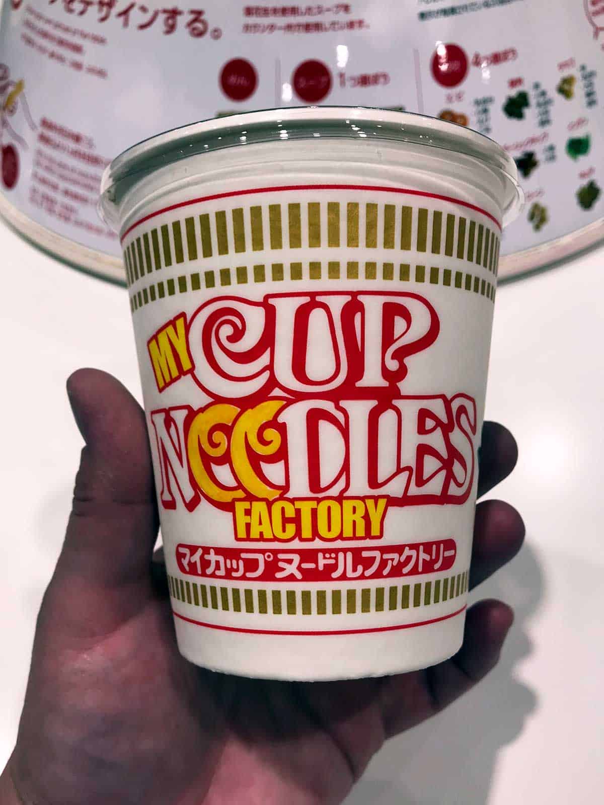 Cup Noodles container.