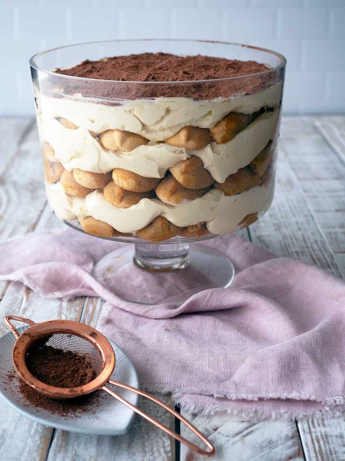 Easy Eggless Tiramisu - Belly Rumbles