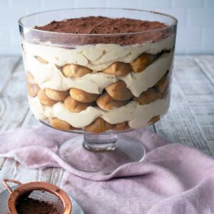 The classic Italian dessert served in a trifle bowl for stunning presentation.