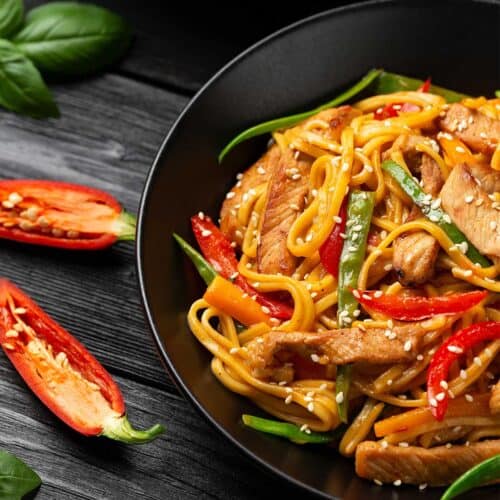 Pork chow mein recipe.